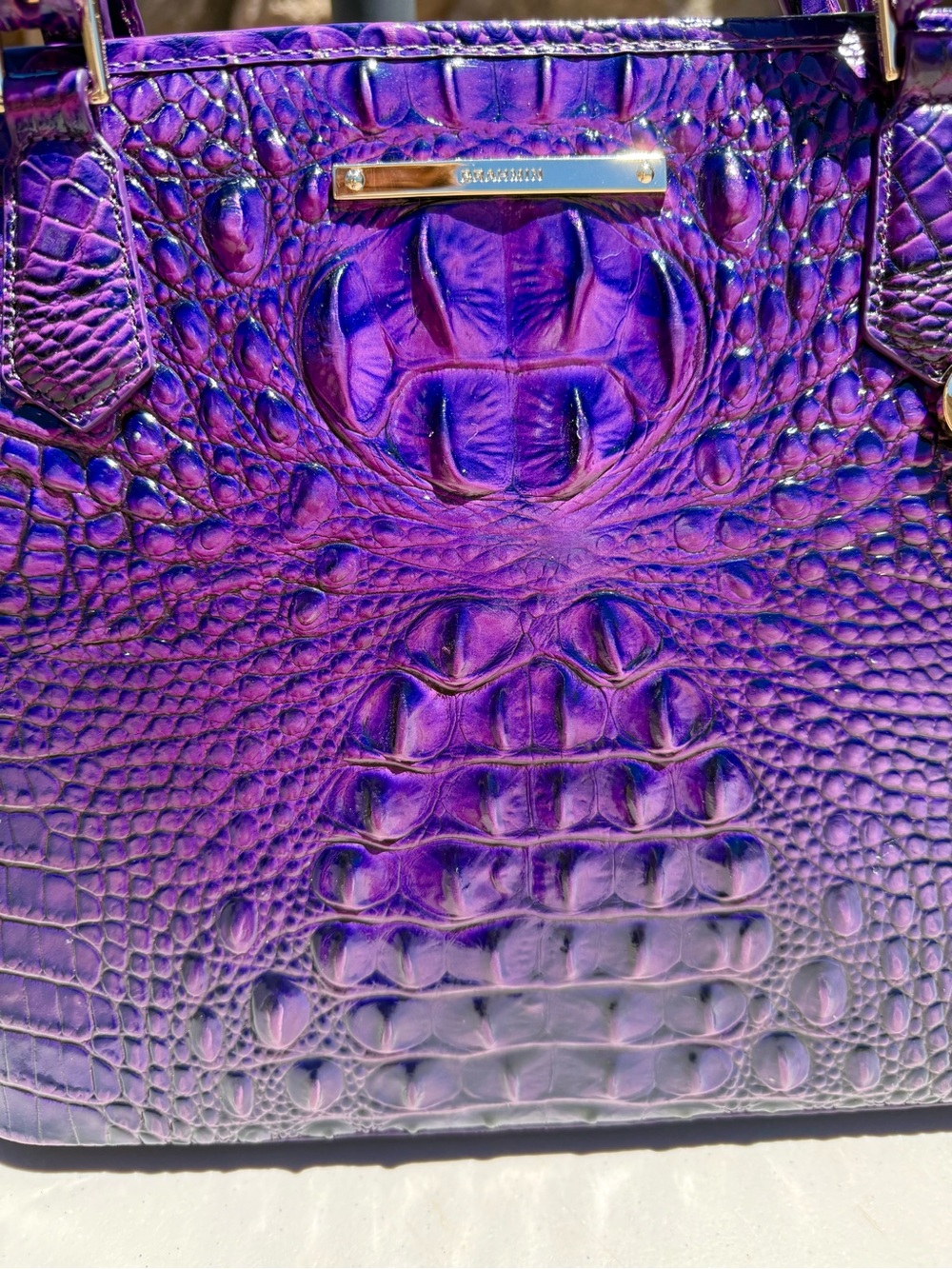 Brahmin Royal purple medium Asher nwt beautiful eye - Picture 4 of 7